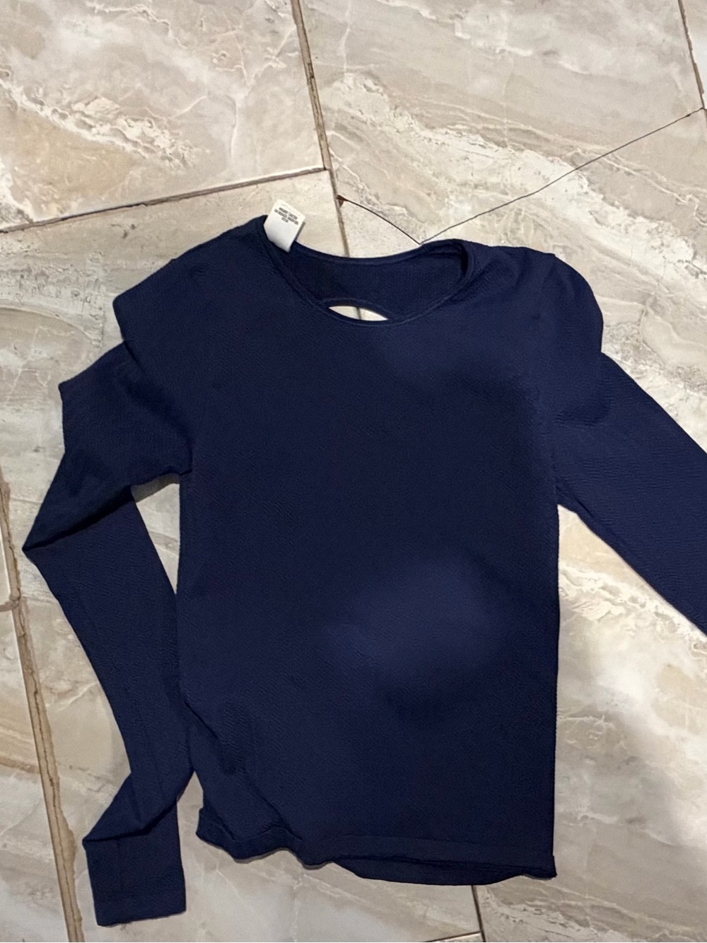 PINK Victoria's Secret Navy Long-Sleeve Thermal Top